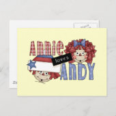 Annie Lieben Andy Tshirts und Geschenke Postkarte (Vorne/Hinten)
