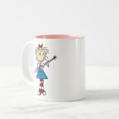 Annie mit der Herz-Tasse Zweifarbige Tasse (Vorderseite Links)
