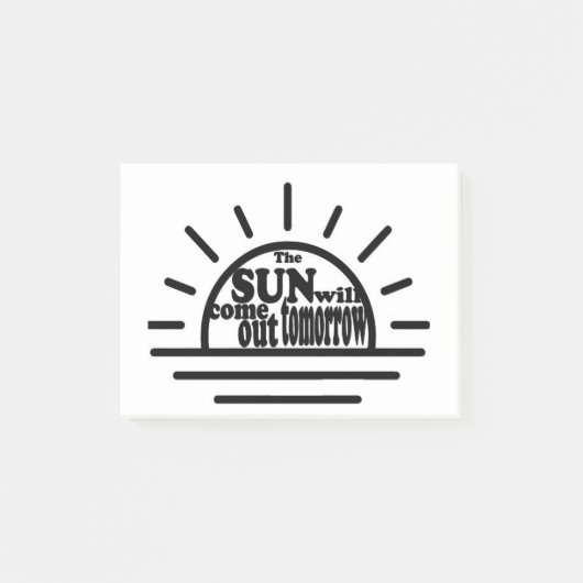 Annie: Morgen wird die Sonne los Post-it Klebezettel (Vorderseite)