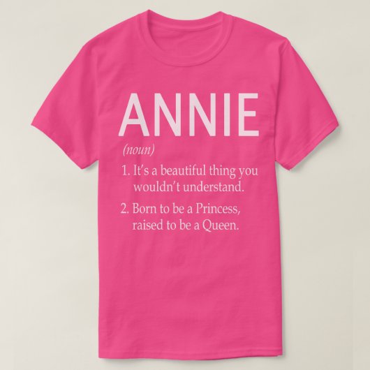 Annie Name Gift T-Shirt (Design vorne)