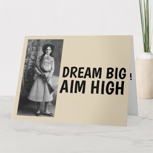 Annie Oakley Funny Cowgirl Geburtstagskarten Karte (Vorderseite)