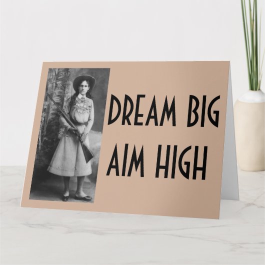 Annie Oakley Funny Cowgirl Geburtstagskarten Karte (Vorderseite)