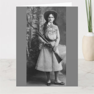 ANNIE OAKLEY HAPPY BIRTHDAY ÜBERSIERTE KARTE