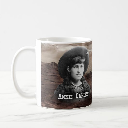 Annie Oakley historisch Kaffeetasse (Links)