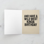 ANNIE OAKLEY MIT GUN, GEBURTSTAG GREETING CARDS KARTE (Innenseite)