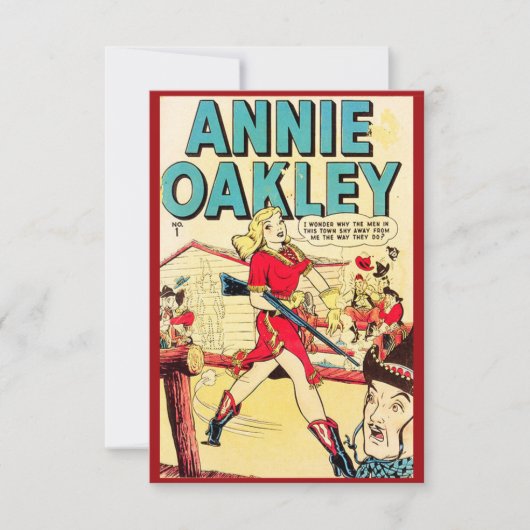 Annie Oakley Note Card Dankeskarte (Vorderseite)