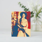 Annie Oakley Oil Grunge PostCard Postkarte (Stehend Vorderseite)
