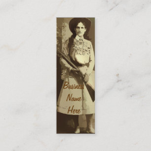 Annie Oakley Öl Grunge Lesezeichen Visitenkarte