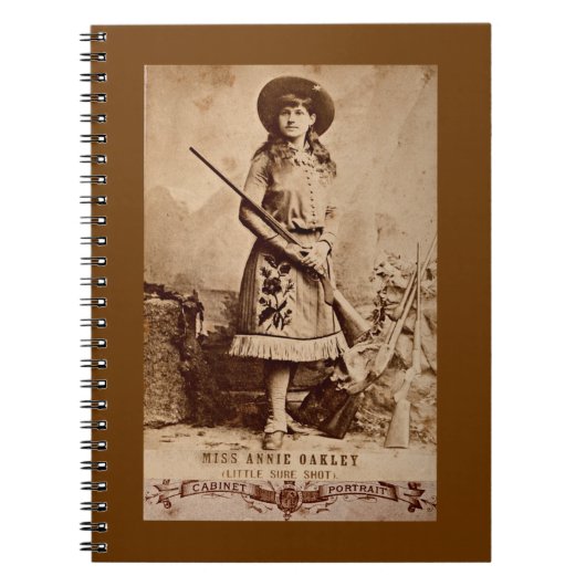 Annie Oakley Sepia Notizblock (Vorderseite)