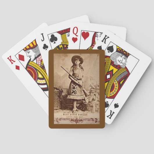 Annie Oakley Sepia Spielkarten (Rückseite)