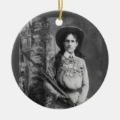 ANNIE OAKLEY SHARP SHOOTER CHRISTMAS ORNANAS KERAMIK ORNAMENT (Vorne)