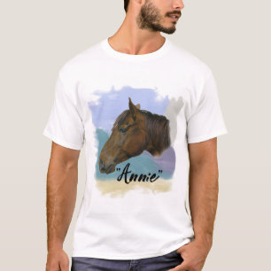 „Annie“ – Portrait eines Pferdes - Individualisier T-Shirt