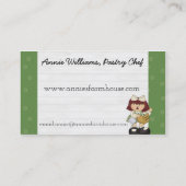 Annie Primitive Country Business Card Visitenkarte (Rückseite)