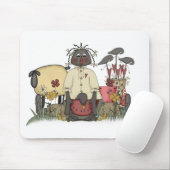 Annie-Puppen-Schafe u. Krähen Mousepad (Mit Mouse)