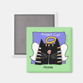 Annie Tabby Cat Engelmagnet Magnet (Vorderseite/Rückseite)