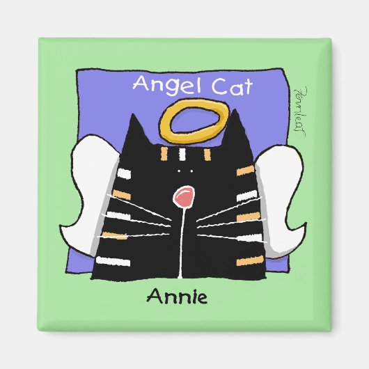 Annie Tabby Cat Engelmagnet Magnet (Vorne)