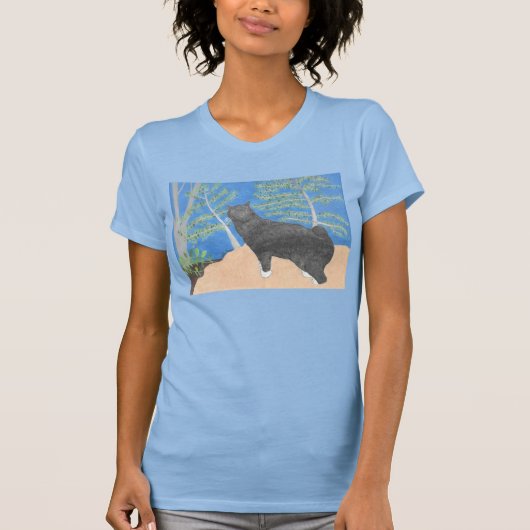Annie The Cat mit Blick auf das Hillside-Shirt T-Shirt (Vorderseite)