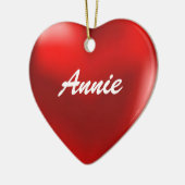 Annie-Verzierungs-Herz Keramikornament (Links)