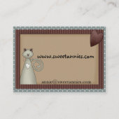 Annie Whimsy Primsy Country Business Card Visitenkarte (Rückseite)