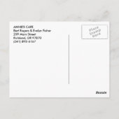 ANNIE'S CAFE POSTKARTE (Rückseite)