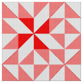 Annie's Choice Block Quilt Muster in Rot Stoff (Nahaufnahme)