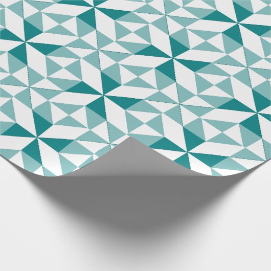 Annie's Choice Patchwork Design in Aquamarin Geschenkpapier (Ecke)