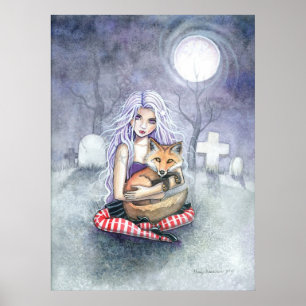 Annie's Fox Gothic Girl und Fuchs Poster