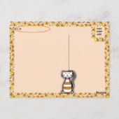 Annies merkwürdige Halloween-Katze verschieben Postkarte (Rückseite)