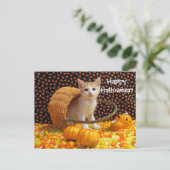 Annie's Sweet Halloween Cat / Kitten Postcard Postkarte (Stehend Vorderseite)