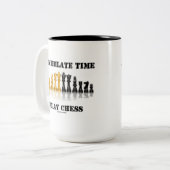 Annihilate Time Play Schach (Reflektives Schach-Se Zweifarbige Tasse (Vorderseite Links)