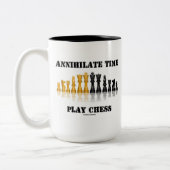 Annihilate Time Play Schach (Reflektives Schach-Se Zweifarbige Tasse (Links)
