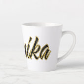 Annika black gold Lettering Latte Tasse (Rechts)