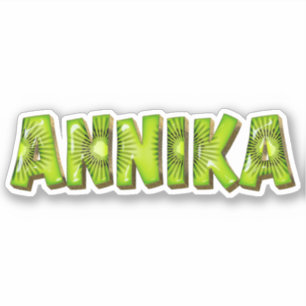 Annika Name Kiwi Design Aufkleber Sticker