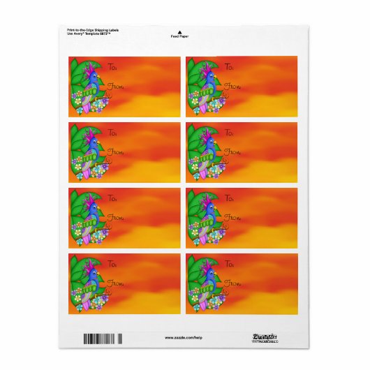 Annika Tropical Bird Geschenkmarken (Vorne)