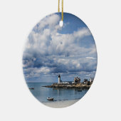 Annisquam Leuchtturm, Gloucester MA c1904 Keramik Ornament (Rechts)