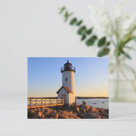 Annisquam Lighthouse Gloucester Cape Ann Postkarte (Stehend Vorderseite)