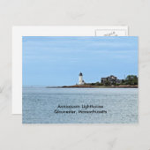 Annisquam Lighthouse Postcard Postkarte (Vorne/Hinten)