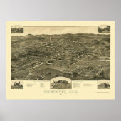 Anniston, AL Panoramic Karte - 1887 Poster (Vorne)