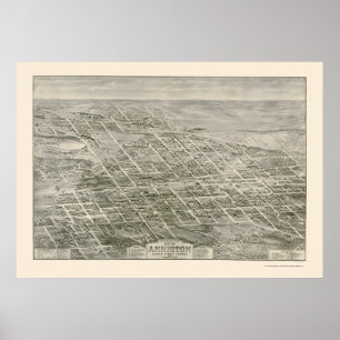 Anniston, AL Panoramic Karte - 1903 Poster