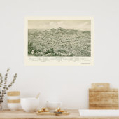 Anniston, AL Panoramic Map - 1888 Poster (Küche)