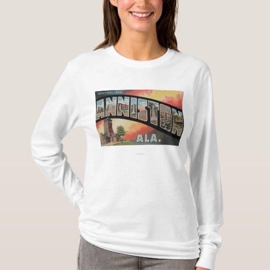 Anniston, Alabama - große Buchstabe-Szenen T-Shirt (Vorderseite)