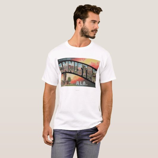 Anniston, Alabama - große Buchstabe-Szenen T-Shirt (Vorne ganz)