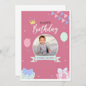 ANNIVERSAIRE EINLADUNG (Vorne/Hinten)