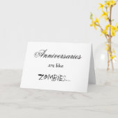 ANNIVERSARIEN SIND WIE ZOMBIEN KARTE (Gelbe Blume)