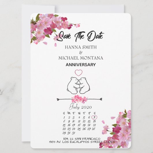 ANNIVERSARY / ANIVERSARIO EINLADUNG (Vorderseite)