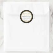 Anniversary Black Gold Vielen Dank für Ihr Interes Runder Aufkleber (Tasche)