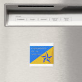 Anniversary Blue and Gold Star Magnet (In Situ (Geschirrspüler))