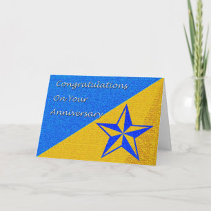 Anniversary Blue Star Karte
