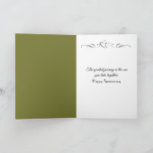 Anniversary Bunnies Smelling a Yellow Sunflower Karte (Innenseite)