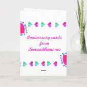 Anniversary card 35 coral karte (Rückseite)